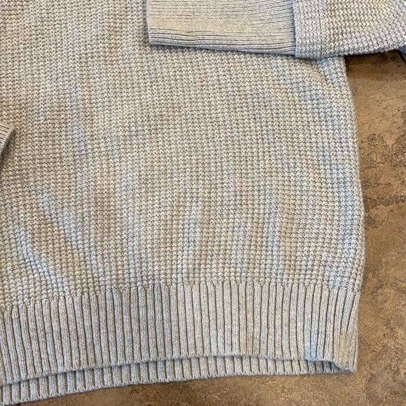 Market & Spruce Sharon Cowl Neck Waffle Stitch Pullover in Light Grey XL NWT - Picture 8 of 10